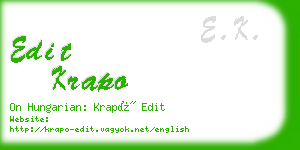 edit krapo business card